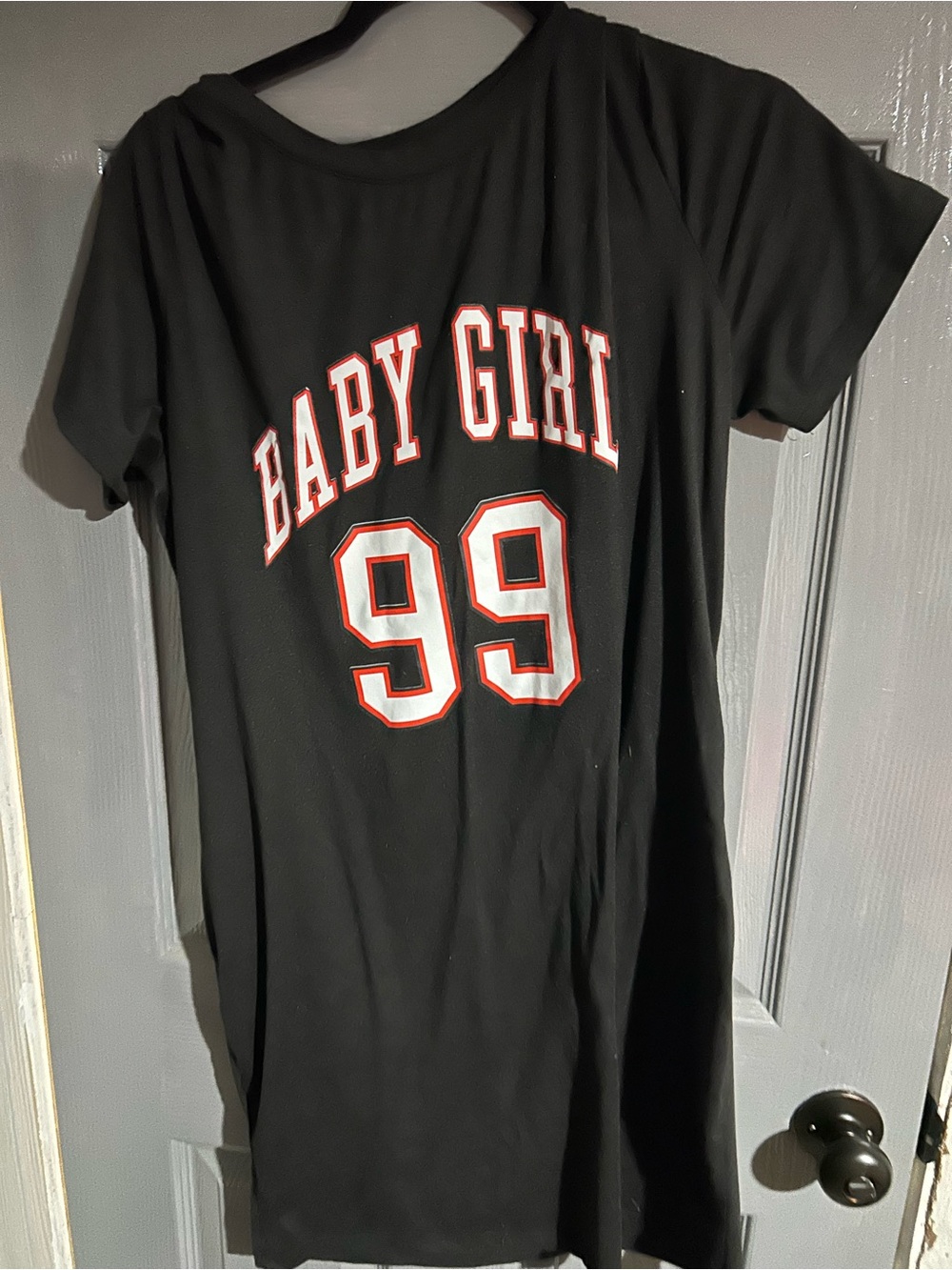 Baby Girl 99 Graphic Tee Dress - Black
